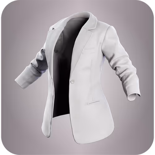Stylish white blazer