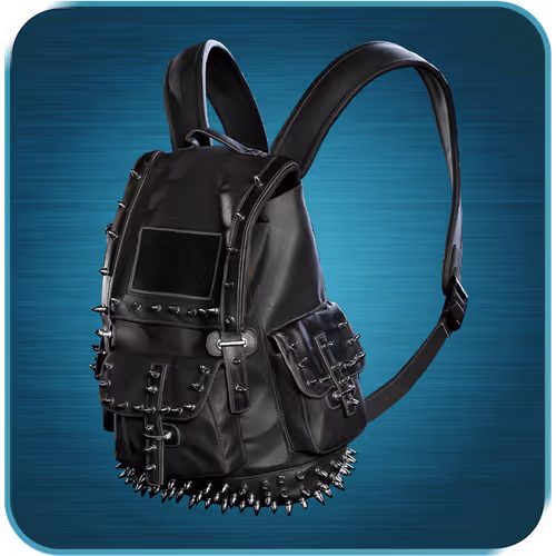 Punk rock black backpack