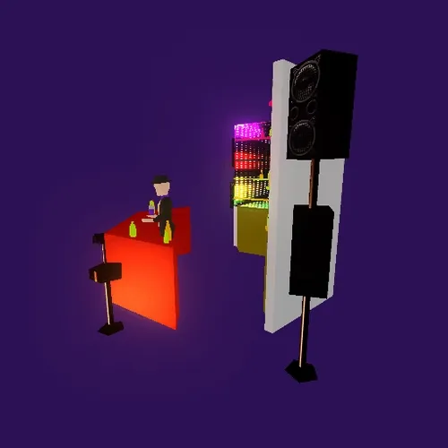 Bar & Animated Bartender by MetaZone