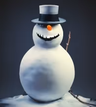 angry snowman