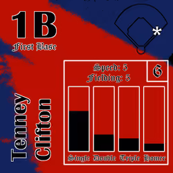 Tenney Clifton: 1B