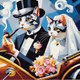 Majestic Feline Wedding