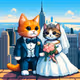 Majestic Feline Wedding