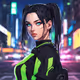 Cyberpunk Girl ai art 