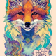 Detailed illustration of a fluffy fox