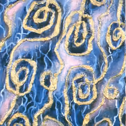 "Trust & Patience" 3D Relief Textured Painting by Tsukiyo Hoshikage