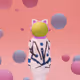 Cheerful astronaut