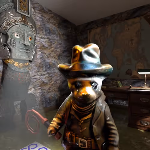 Indiana Jones Toy in Bedroom