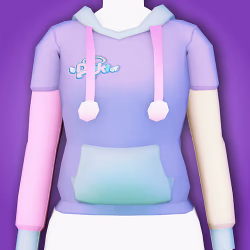 Doki Pastel Patched Hoodie
