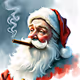 Santa Claus Smoking Weed #1