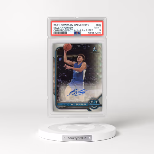 2021 Bowman University Chrome Prospect Autographs #KG Kellan Grady - Lava Refractor (PSA 9 MINT)