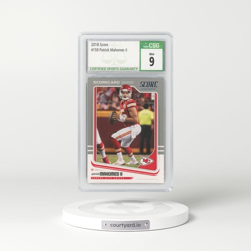 2018 Score #159 Patrick Mahomes II (CSG 9 MINT)