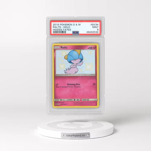 2019 Hidden Fates #SV34 Ralts (PSA 9 MINT)