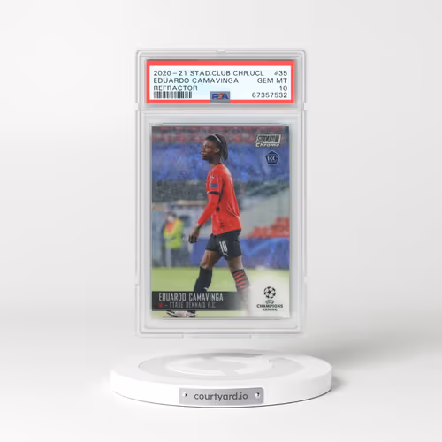 2020 Stadium Club Chrome UEFA Champions League #35 Eduardo Camavinga - Refractor (PSA 10 GEM MINT)