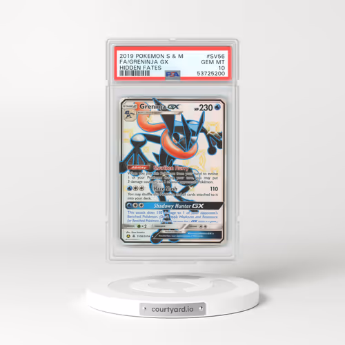 2019 Hidden Fates #SV56 Greninja GX - Full Art Holo (PSA 10 GEM MINT)
