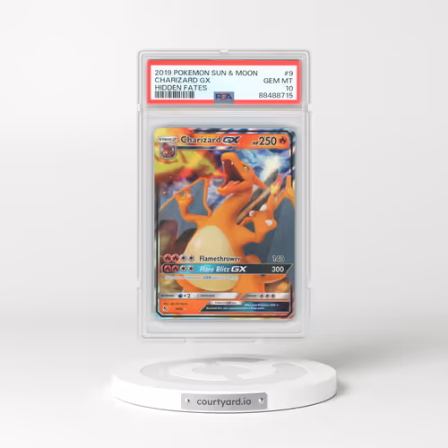 2019 Hidden Fates #9 Charizard GX - Full Art Holo (PSA 10 GEM MINT)