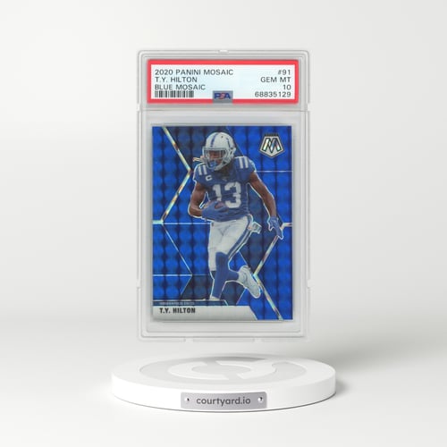 2020 Panini Mosaic #91 T.Y. Hilton - Blue Mosaic (PSA 10 GEM MINT)