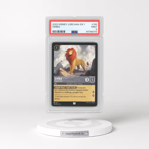 2023 Disney Lorcana EN 1-the First Chapter #190 Simba - Rightful Heir (PSA 9 MINT)