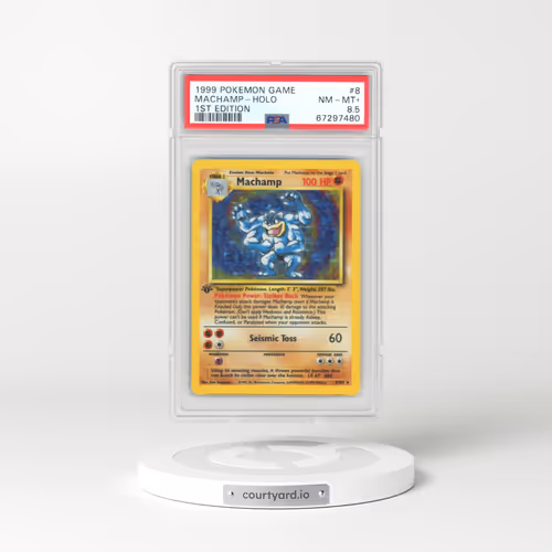 1999 Base Set #8 Machamp - 1st Edition Holo (PSA 8.5 NM-MT+)