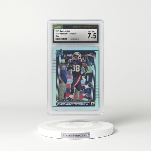 2021 Panini Donruss Optic #237 Rhamondre Stevenson - Holo (CSG 7.5 NM+)