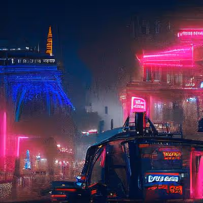 Town in CyberPunk Style