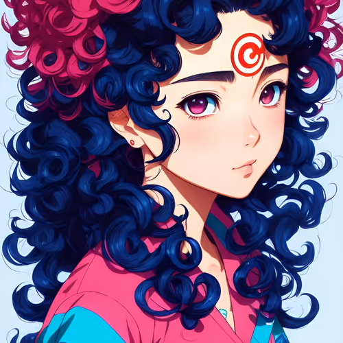 Girls in Curly hair