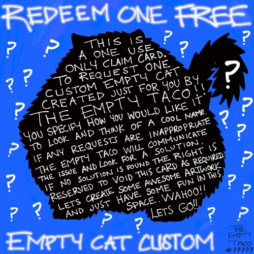 CUSTOM EMPTY CAT CLAIM CARD