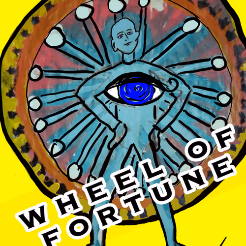 Wheel of Fortune - Major Arcana #11 of the Vagobond Bald Jesus Tarot