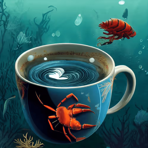HAPPY LOBSTER COFFEE CUP