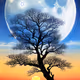 ai art water tree moon