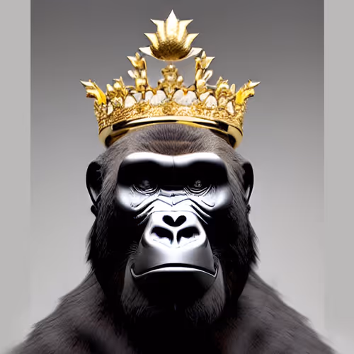 Horror and coat of arms and king and monkey and dancer