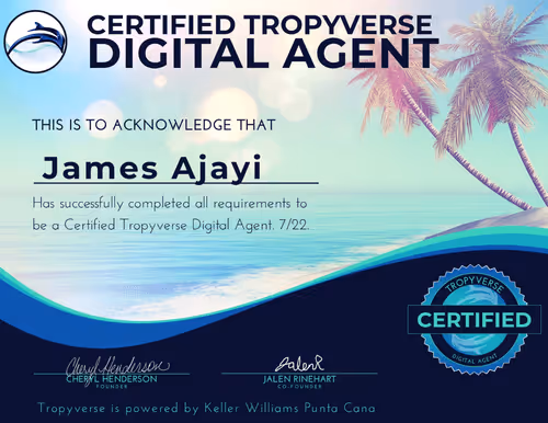 Tropyverse Digital Agent Certificates