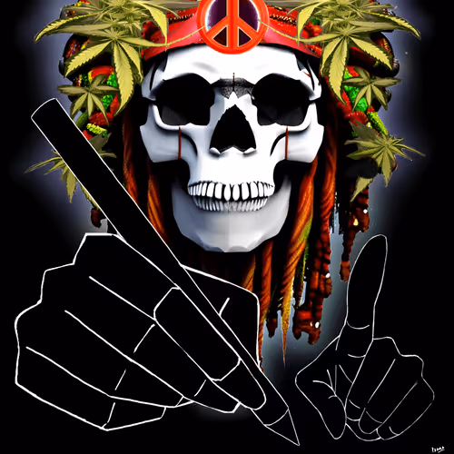 skull smocked