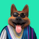 color cute dog
