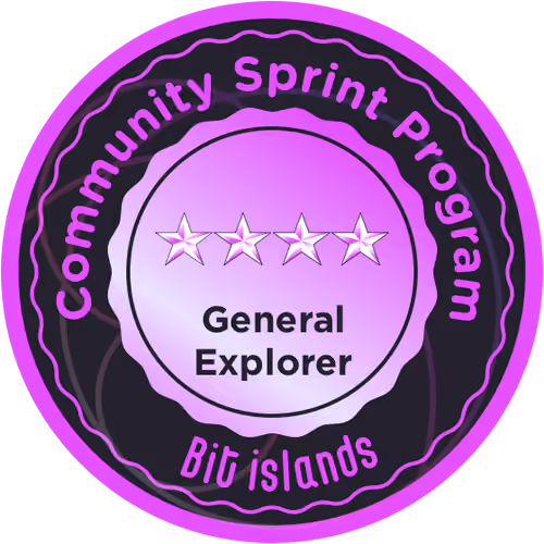 Bit islands' General Explorer NFT badge