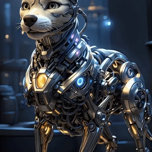 Animated Cyborg Dog