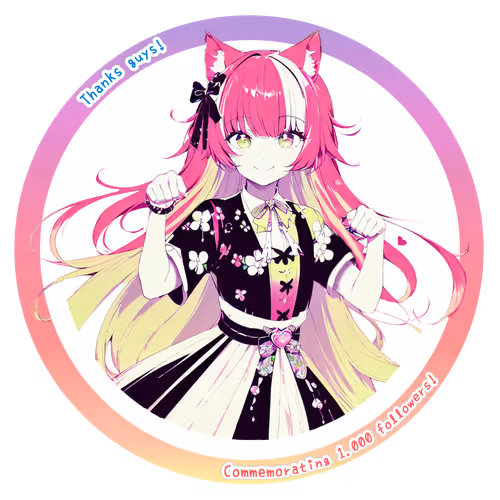 フォロワー1,000人達成記念 限定NFT - 【Colorful pop Paw Girls】