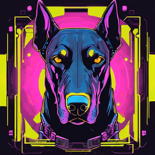 Neon Doberman