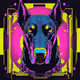 Neon Doberman