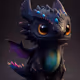 Cute Black Dragon