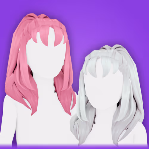 Ponytail with Bangs by Doki3D