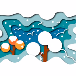 White snow land