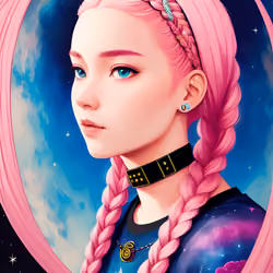 Pink Hair Cosmic Girl 4