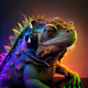psychedelic iguana