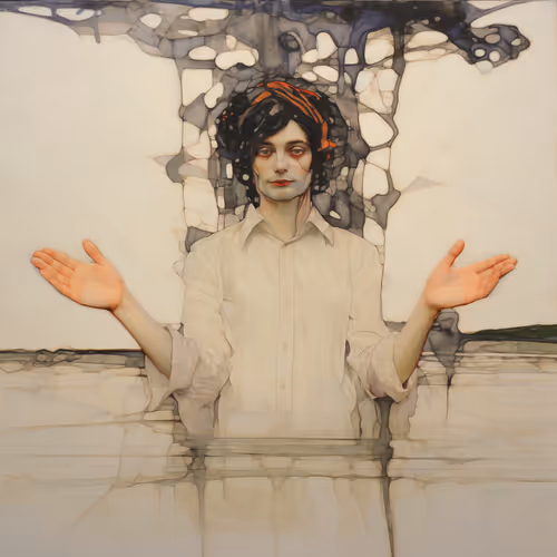 SCHIELE'S GHOST CYANOTYPE: 51#RALPH #5064