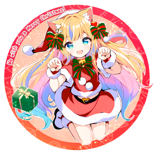 「Merry Christmas!!」限定NFT -【Colorful pop Paw Girls】