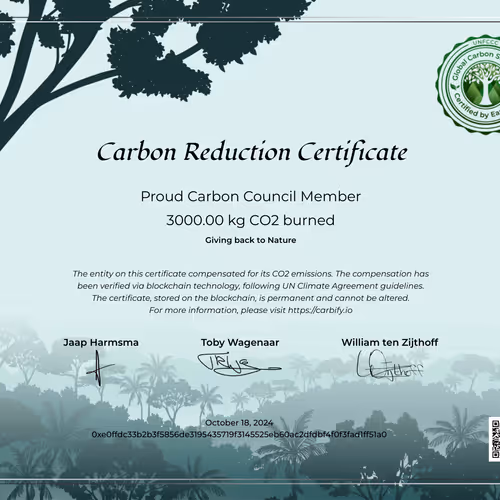 Carbon Reduction Certificate