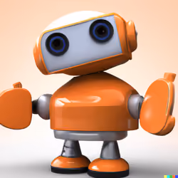 Orange Polygon Robot NFT