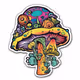 Cartoon and psychedelic mushroom