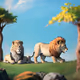 Lion gomble